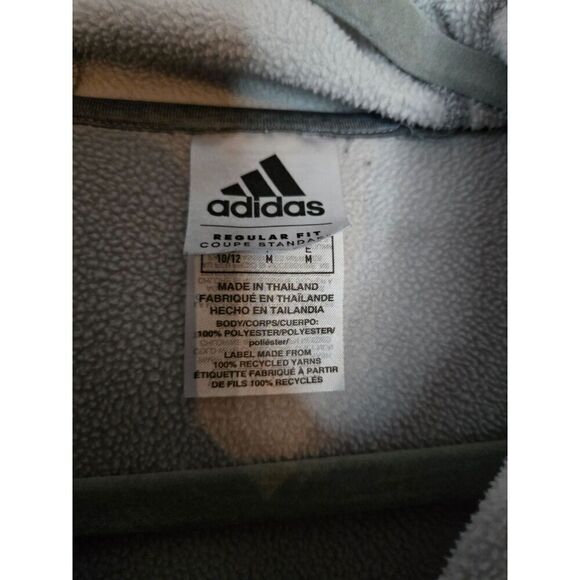 Adidas Boy's Gray Fleece Lined Hoodie Size Medium - Picture 3 of 5